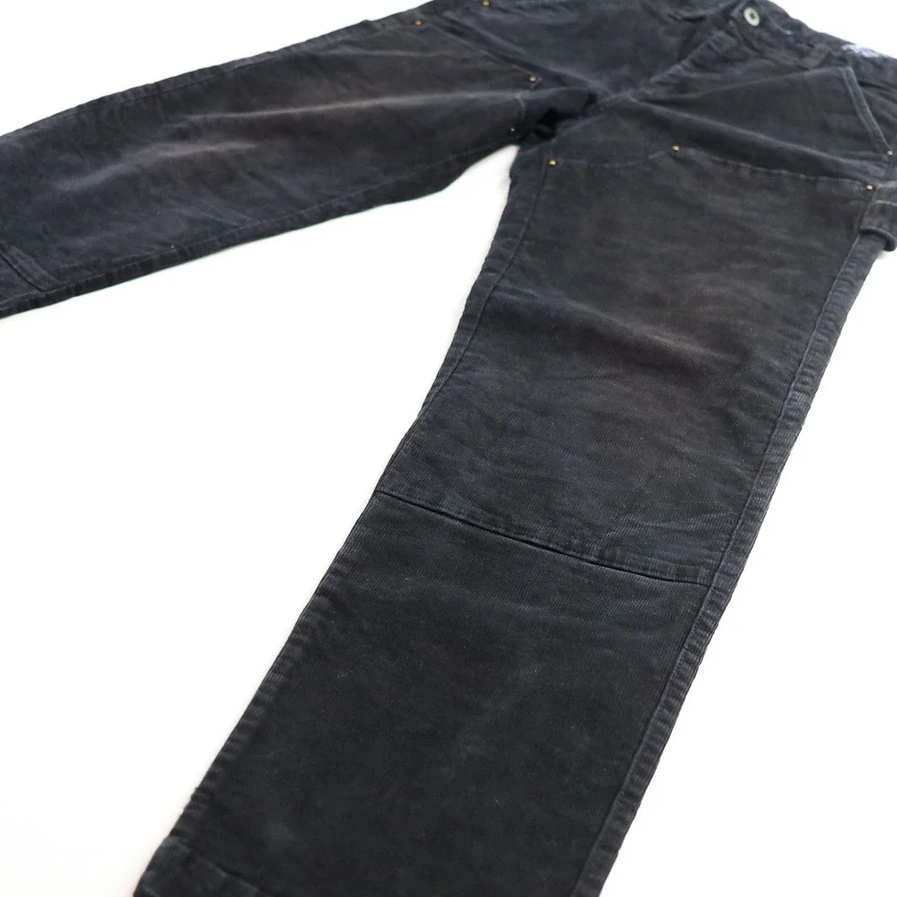 Gap Carpenter Pant Men 28x30 Black Corduroy Double Knee Utility Workwear Pants